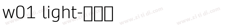 w01 light字体转换